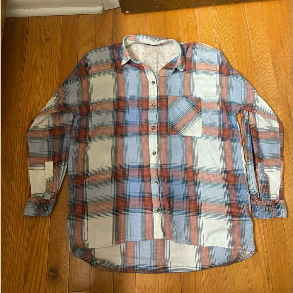 Urban outfitters flannel with lace